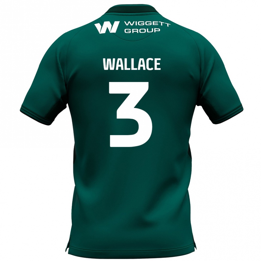 Niño Fútbol Camiseta Murray Wallace #3 Verde 2ª Equipación 2024/25