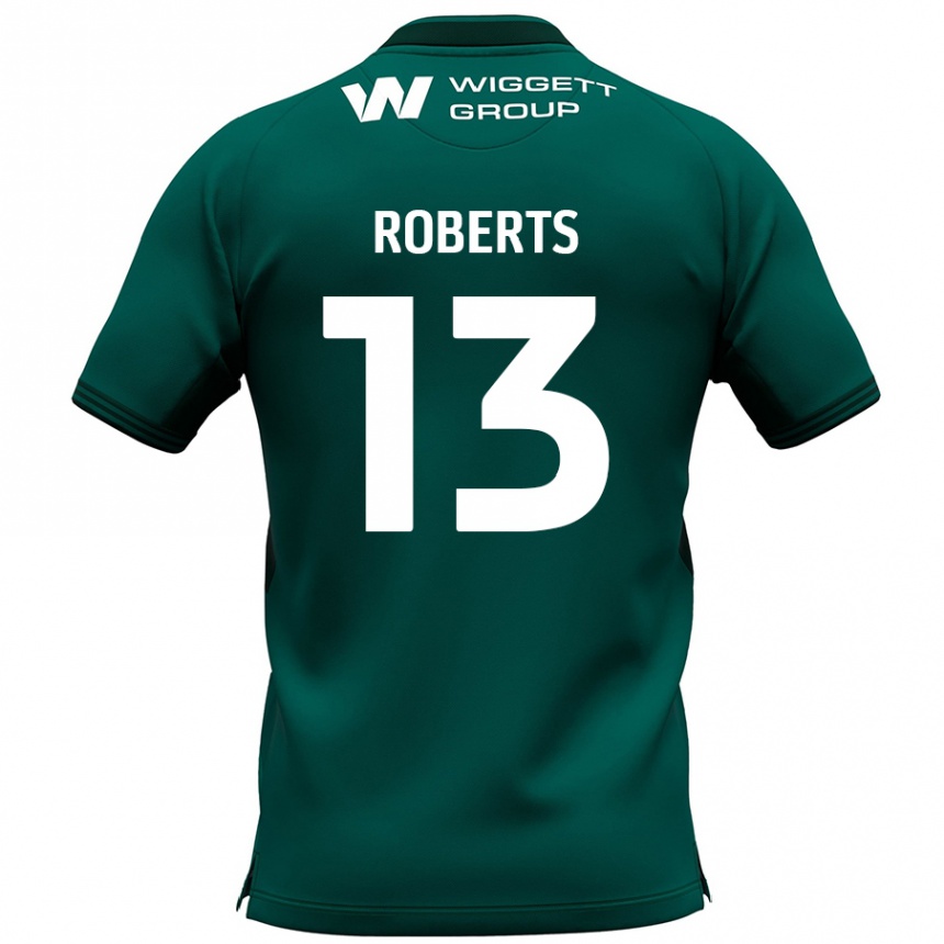 Niño Fútbol Camiseta Liam Roberts #13 Verde 2ª Equipación 2024/25