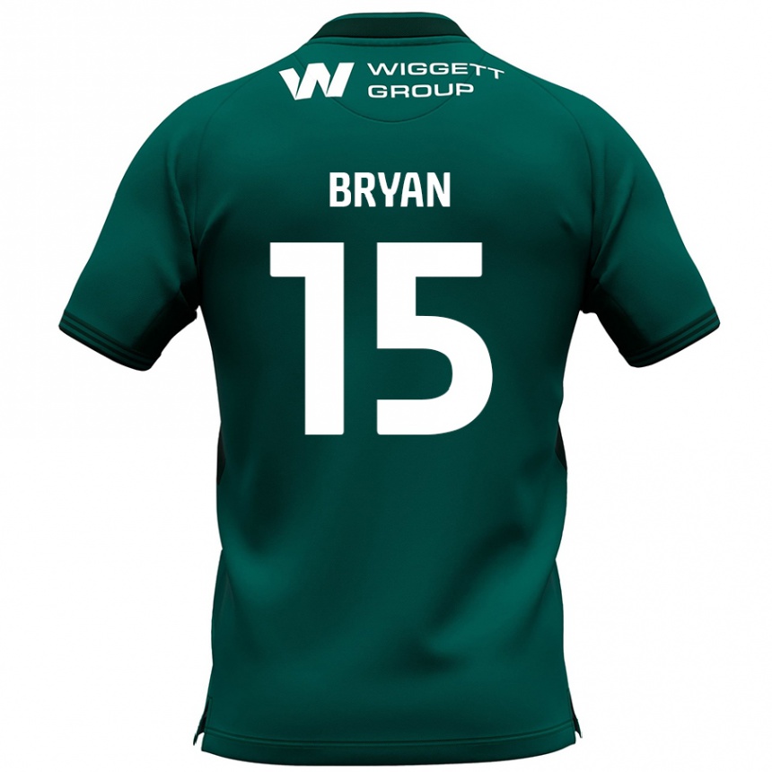 Niño Fútbol Camiseta Joe Bryan #15 Verde 2ª Equipación 2024/25