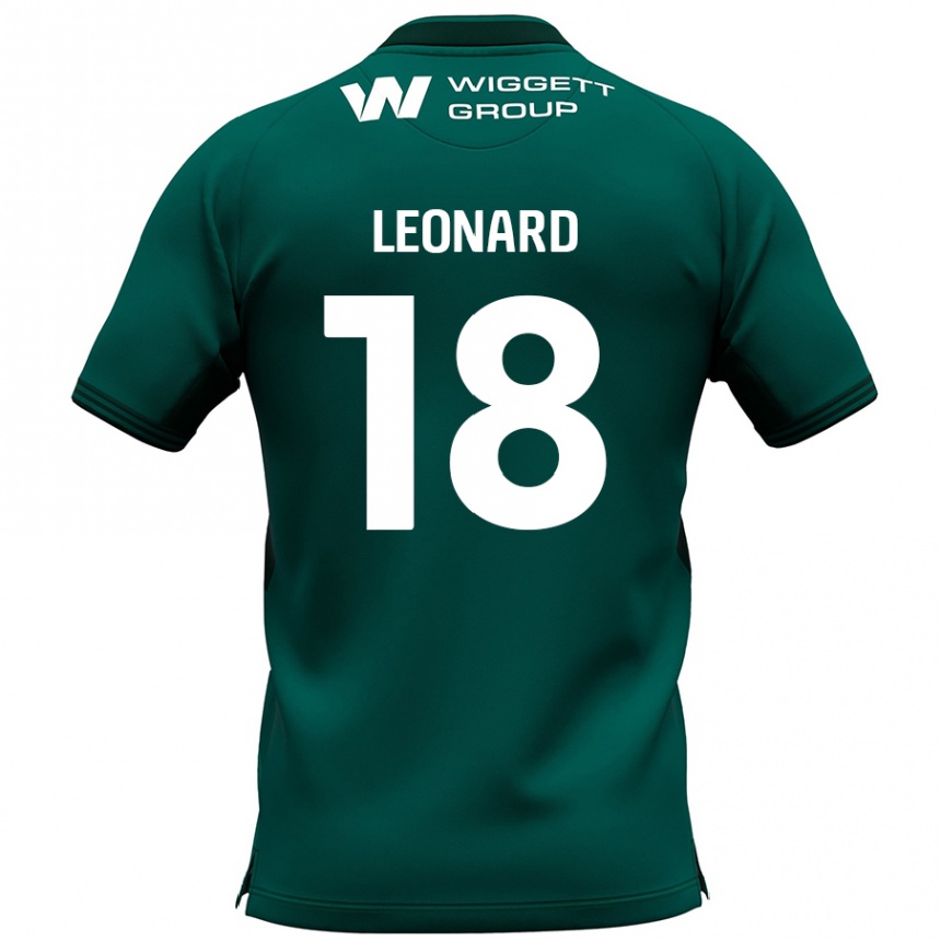 Niño Fútbol Camiseta Ryan Leonard #18 Verde 2ª Equipación 2024/25