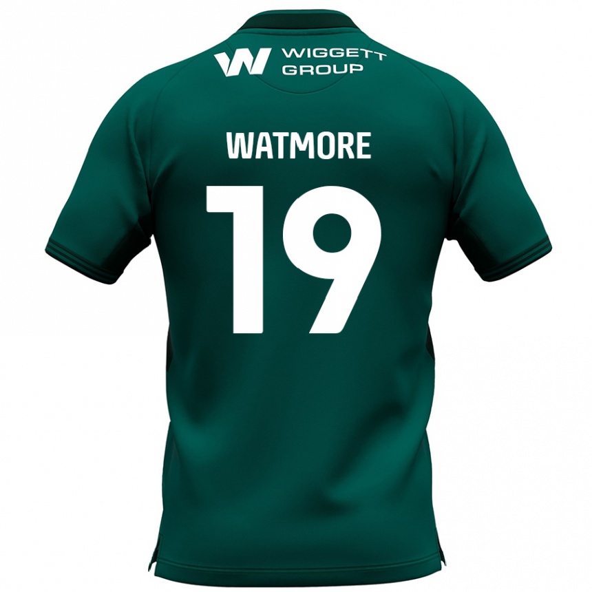 Niño Fútbol Camiseta Duncan Watmore #19 Verde 2ª Equipación 2024/25