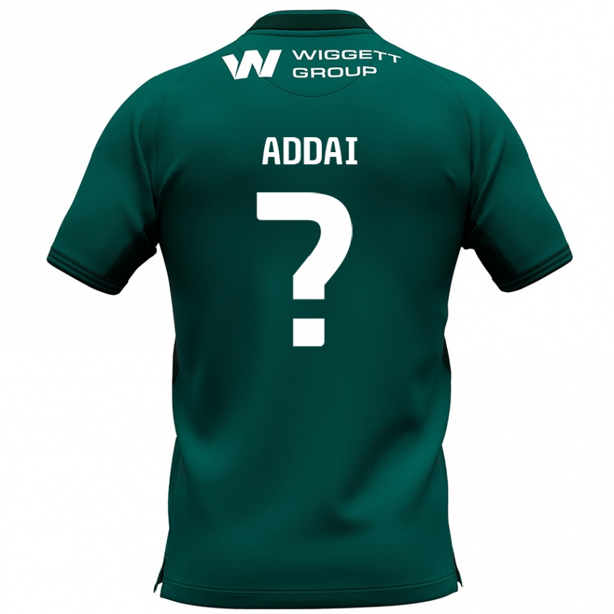 Niño Fútbol Camiseta Dillon Addai #0 Verde 2ª Equipación 2024/25