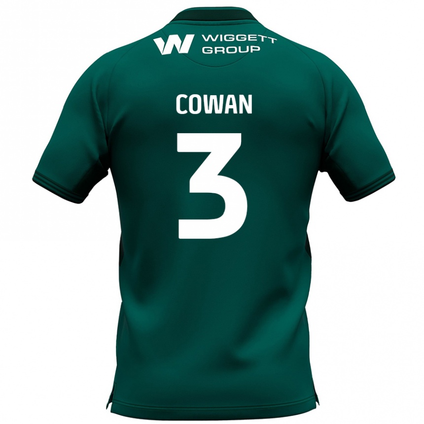 Niño Fútbol Camiseta Leanne Cowan #3 Verde 2ª Equipación 2024/25