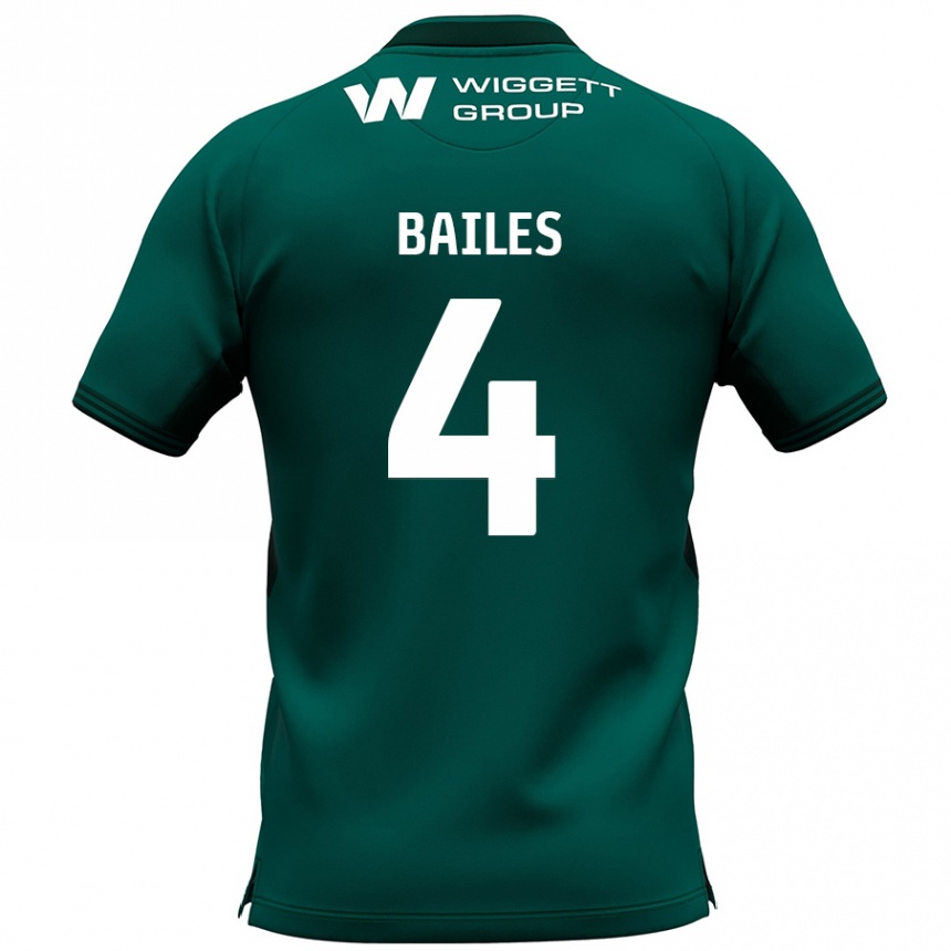 Niño Fútbol Camiseta Freya Bailes #4 Verde 2ª Equipación 2024/25