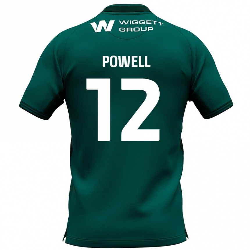 Niño Fútbol Camiseta Beth Powell #12 Verde 2ª Equipación 2024/25