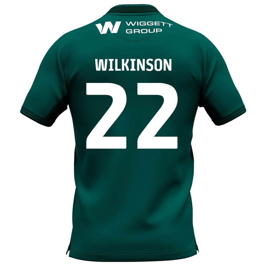 Niño Fútbol Camiseta Chloe Wilkinson #22 Verde 2ª Equipación 2024/25