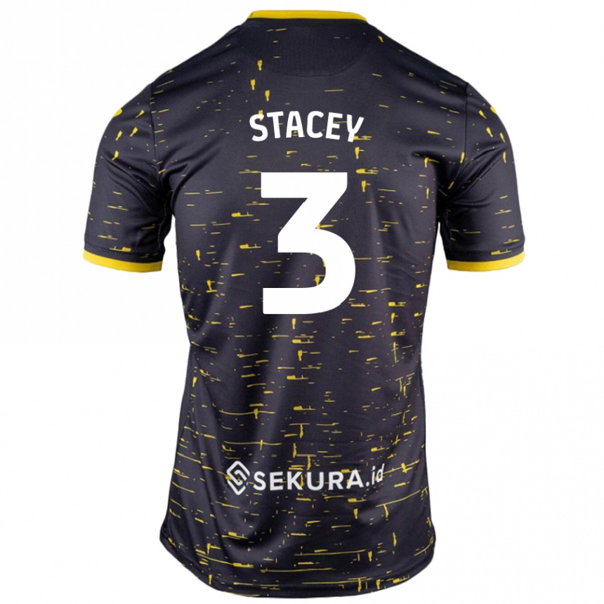 Niño Fútbol Camiseta Jack Stacey #3 Negro Amarillo 2ª Equipación 2024/25