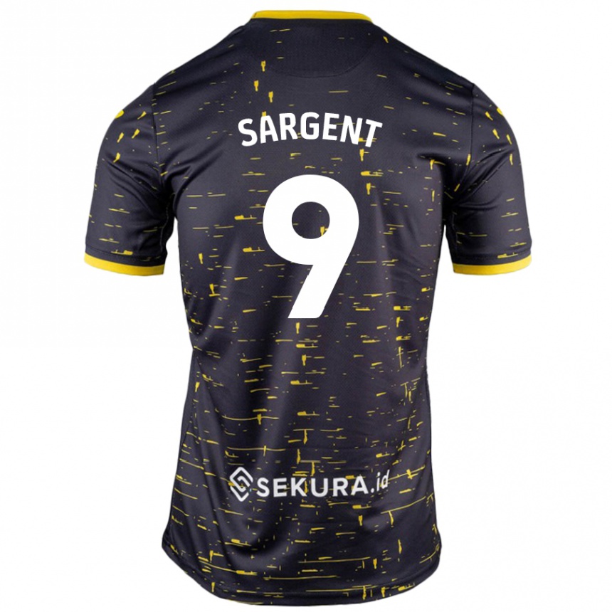 Niño Fútbol Camiseta Josh Sargent #9 Negro Amarillo 2ª Equipación 2024/25