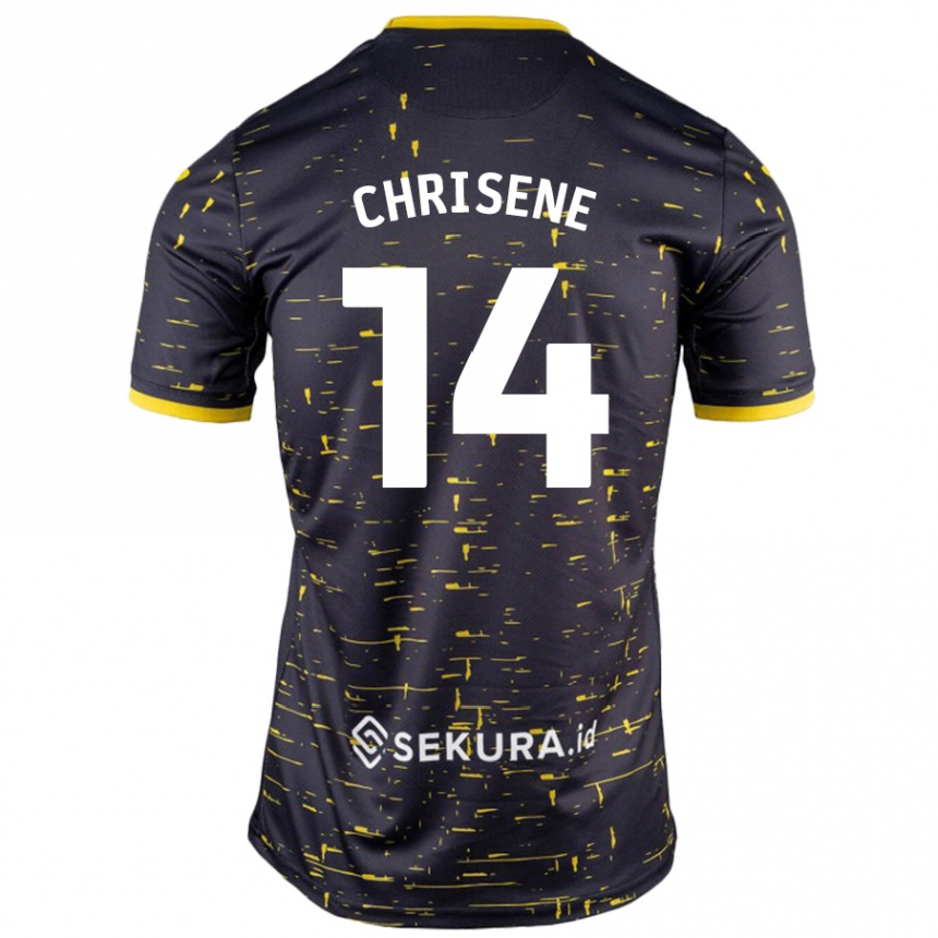 Niño Fútbol Camiseta Ben Chrisene #14 Negro Amarillo 2ª Equipación 2024/25