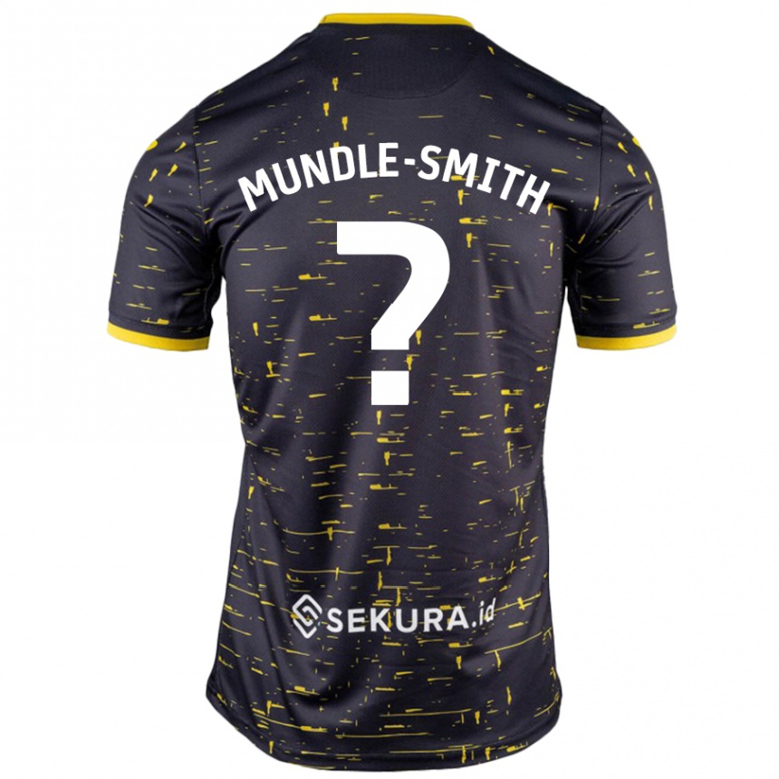 Niño Fútbol Camiseta Errol Mundle-Smith #0 Negro Amarillo 2ª Equipación 2024/25