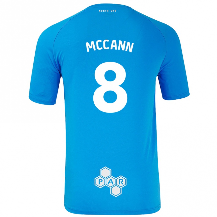 Niño Fútbol Camiseta Ali Mccann #8 Azul Cielo 2ª Equipación 2024/25