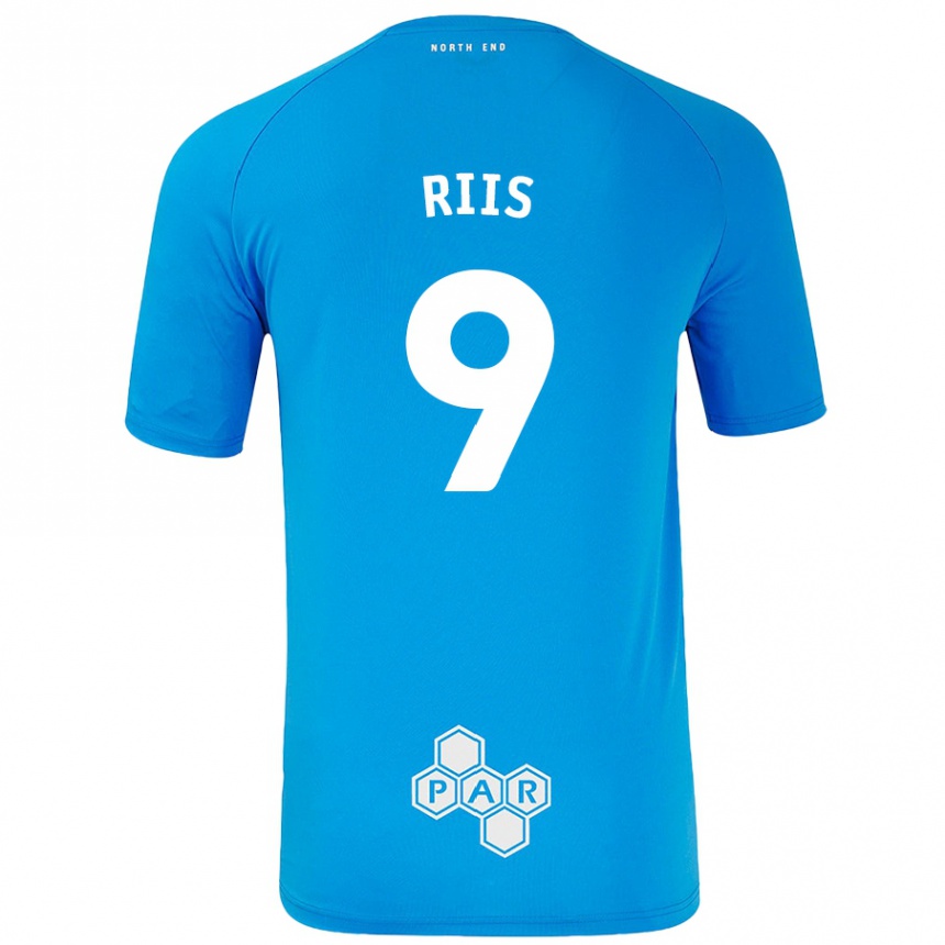 Niño Fútbol Camiseta Emil Riis #9 Azul Cielo 2ª Equipación 2024/25