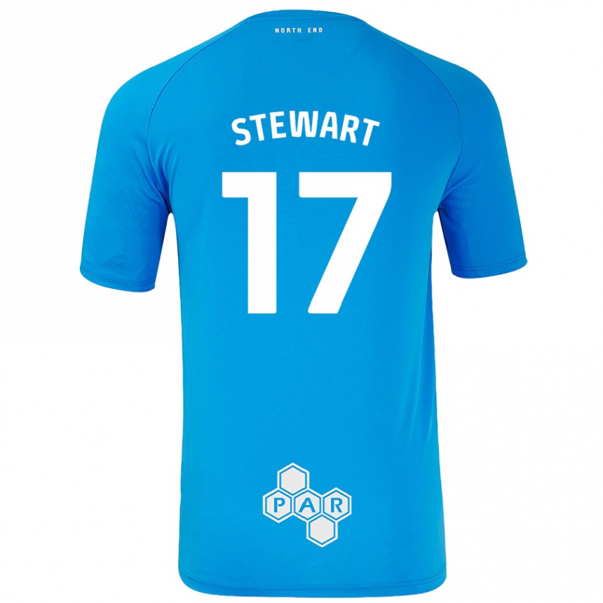 Niño Fútbol Camiseta Layton Stewart #17 Azul Cielo 2ª Equipación 2024/25