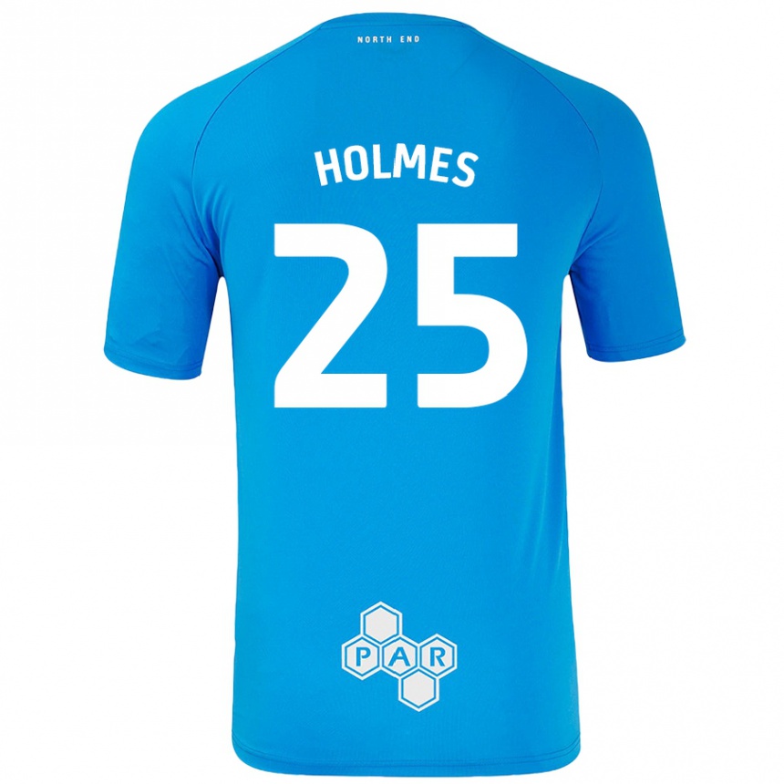 Niño Fútbol Camiseta Duane Holmes #25 Azul Cielo 2ª Equipación 2024/25