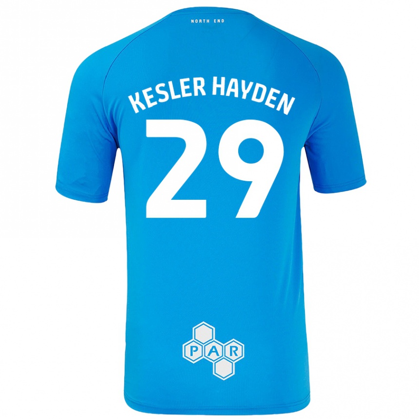 Niño Fútbol Camiseta Kaine Kesler-Hayden #29 Azul Cielo 2ª Equipación 2024/25