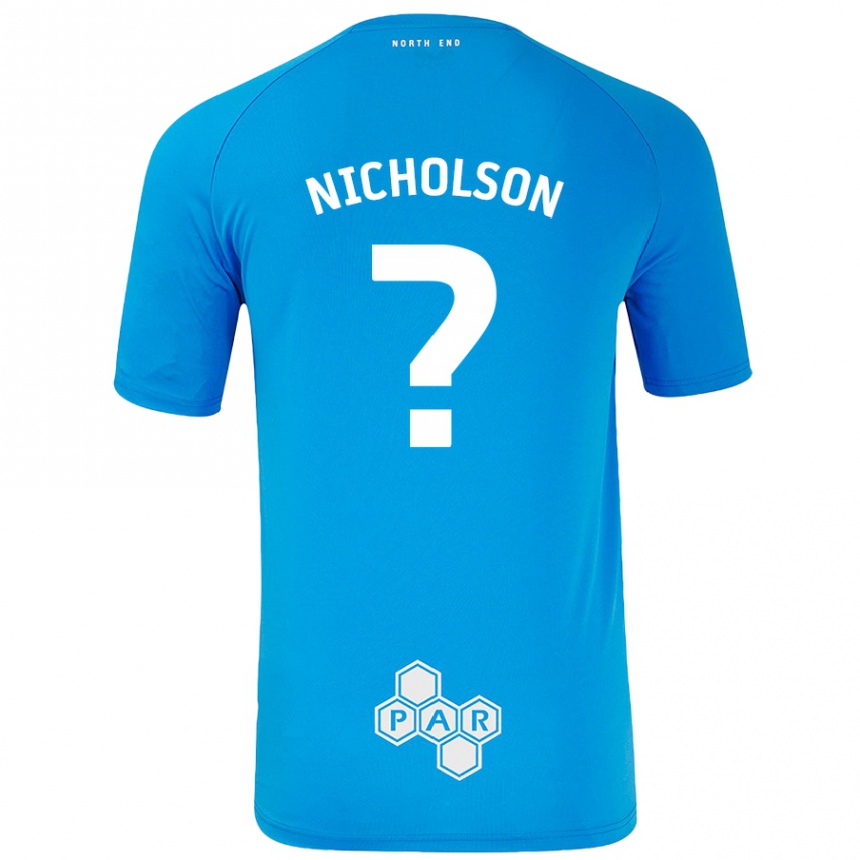 Niño Fútbol Camiseta Joseph Nicholson #0 Azul Cielo 2ª Equipación 2024/25