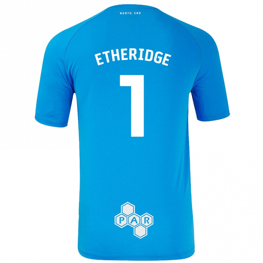 Niño Fútbol Camiseta Ellie Etheridge #1 Azul Cielo 2ª Equipación 2024/25