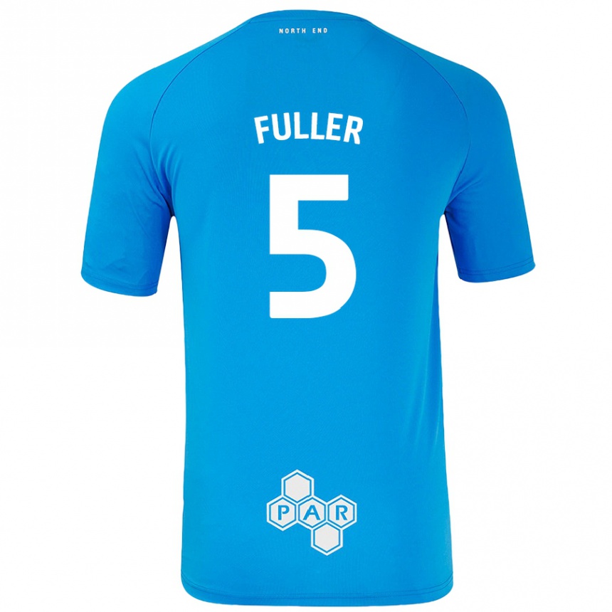 Niño Fútbol Camiseta Olivia Fuller #5 Azul Cielo 2ª Equipación 2024/25