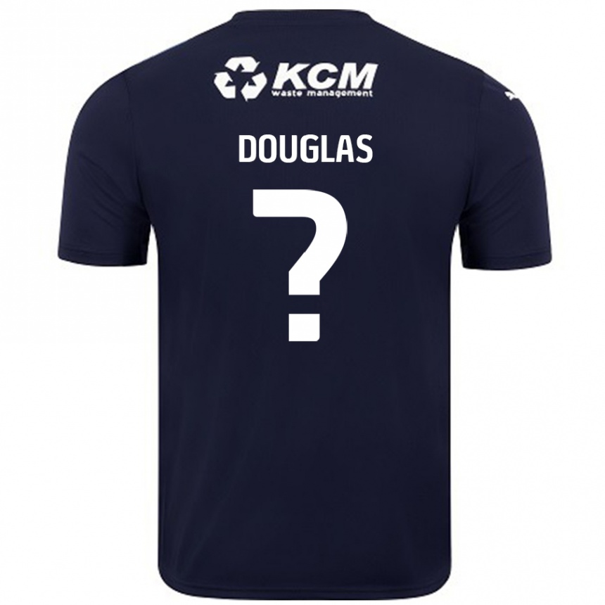 Niño Fútbol Camiseta Hamish Douglas #0 Azul Marino 2ª Equipación 2024/25