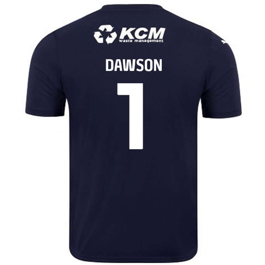 Niño Fútbol Camiseta Cameron Dawson #1 Azul Marino 2ª Equipación 2024/25