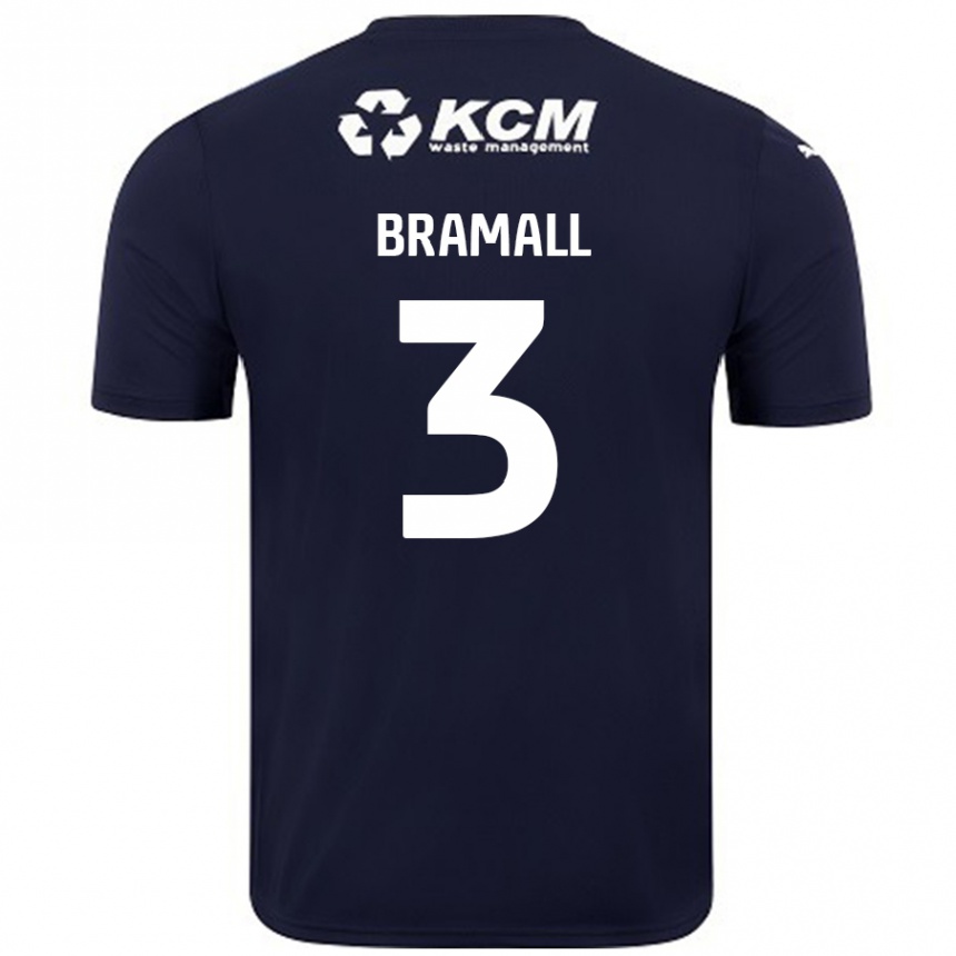 Niño Fútbol Camiseta Cohen Bramall #3 Azul Marino 2ª Equipación 2024/25