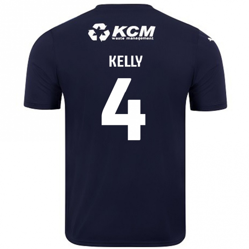 Niño Fútbol Camiseta Liam Kelly #4 Azul Marino 2ª Equipación 2024/25