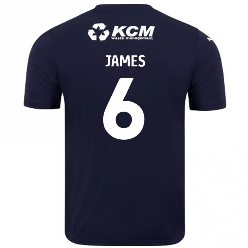 Niño Fútbol Camiseta Reece James #6 Azul Marino 2ª Equipación 2024/25