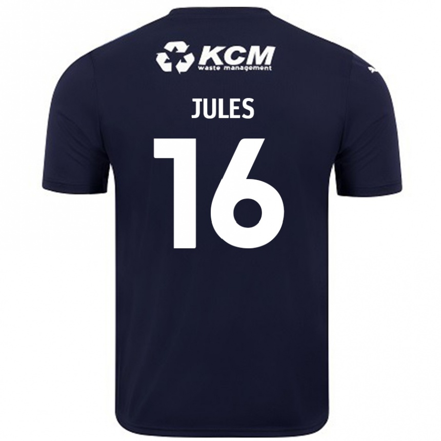 Niño Fútbol Camiseta Zak Jules #16 Azul Marino 2ª Equipación 2024/25