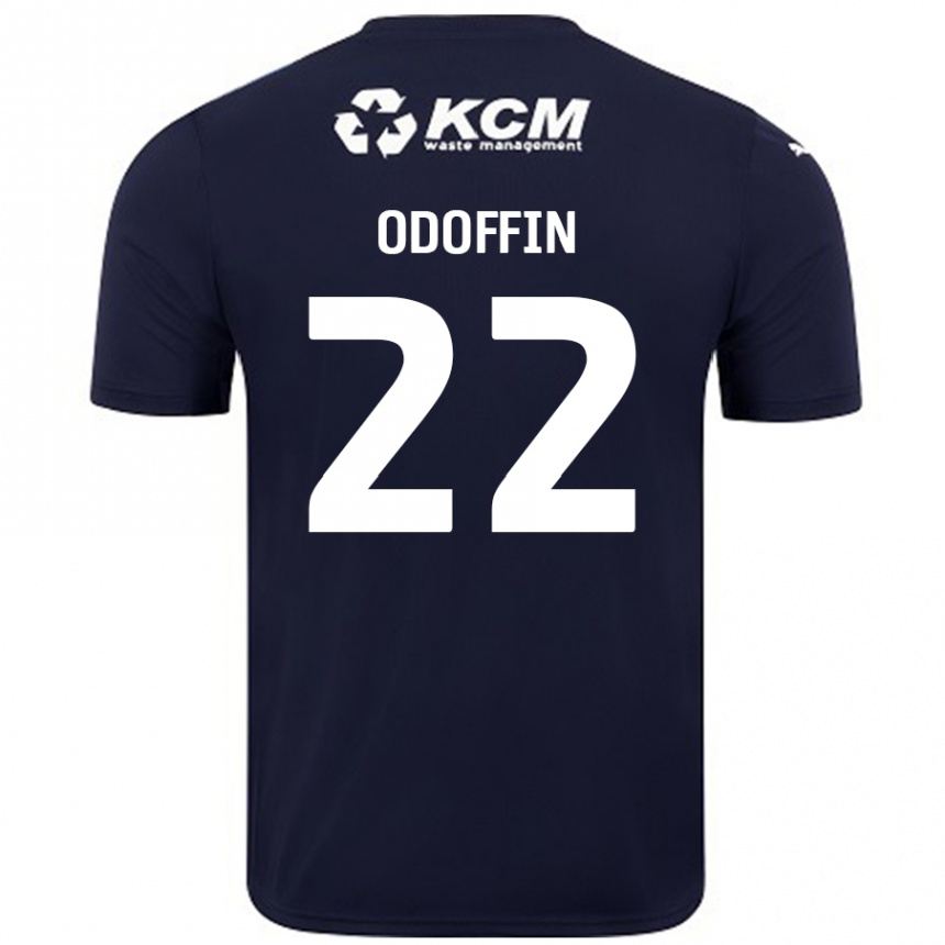 Niño Fútbol Camiseta Hakeem Odoffin #22 Azul Marino 2ª Equipación 2024/25