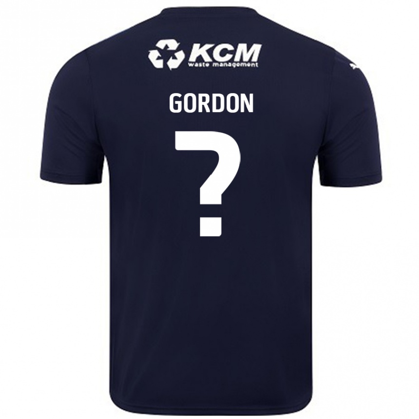 Niño Fútbol Camiseta Owain Gordon #0 Azul Marino 2ª Equipación 2024/25