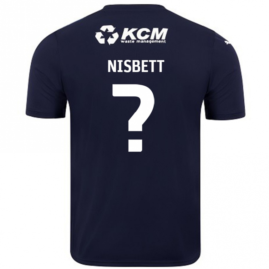 Niño Fútbol Camiseta Kanye Nisbett #0 Azul Marino 2ª Equipación 2024/25