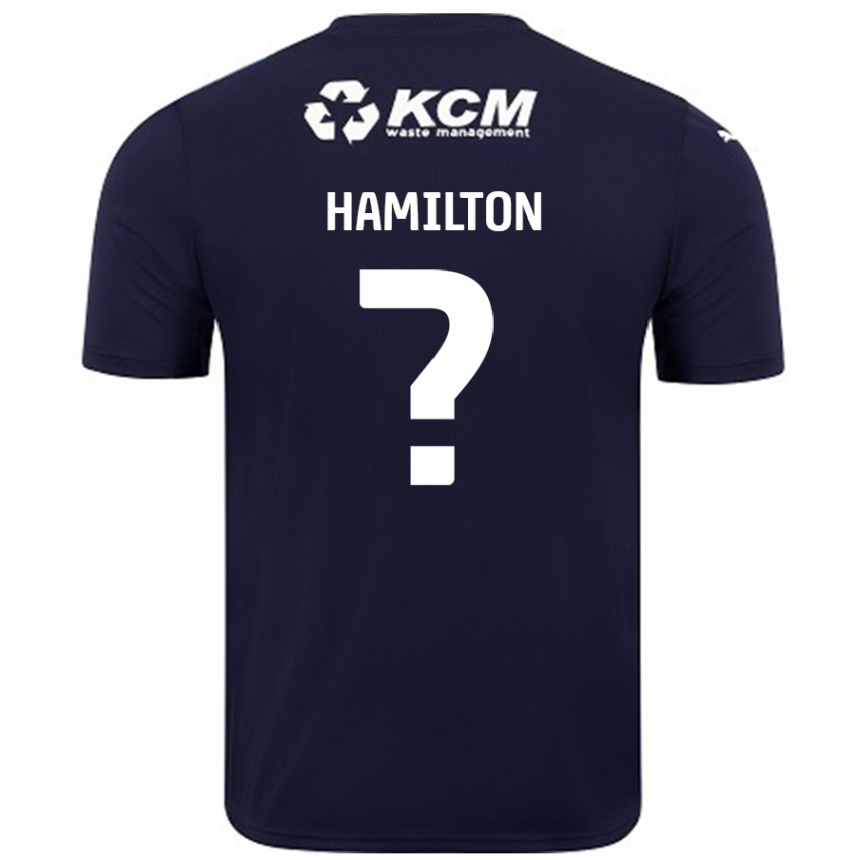 Niño Fútbol Camiseta Bailey Hamilton #0 Azul Marino 2ª Equipación 2024/25