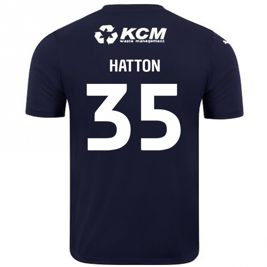 Niño Fútbol Camiseta Ben Hatton #35 Azul Marino 2ª Equipación 2024/25