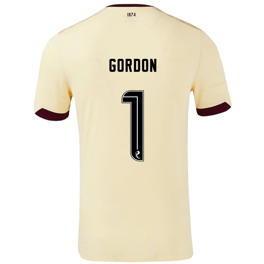 Niño Fútbol Camiseta Craig Gordon #1 Crema Burdeos 2ª Equipación 2024/25