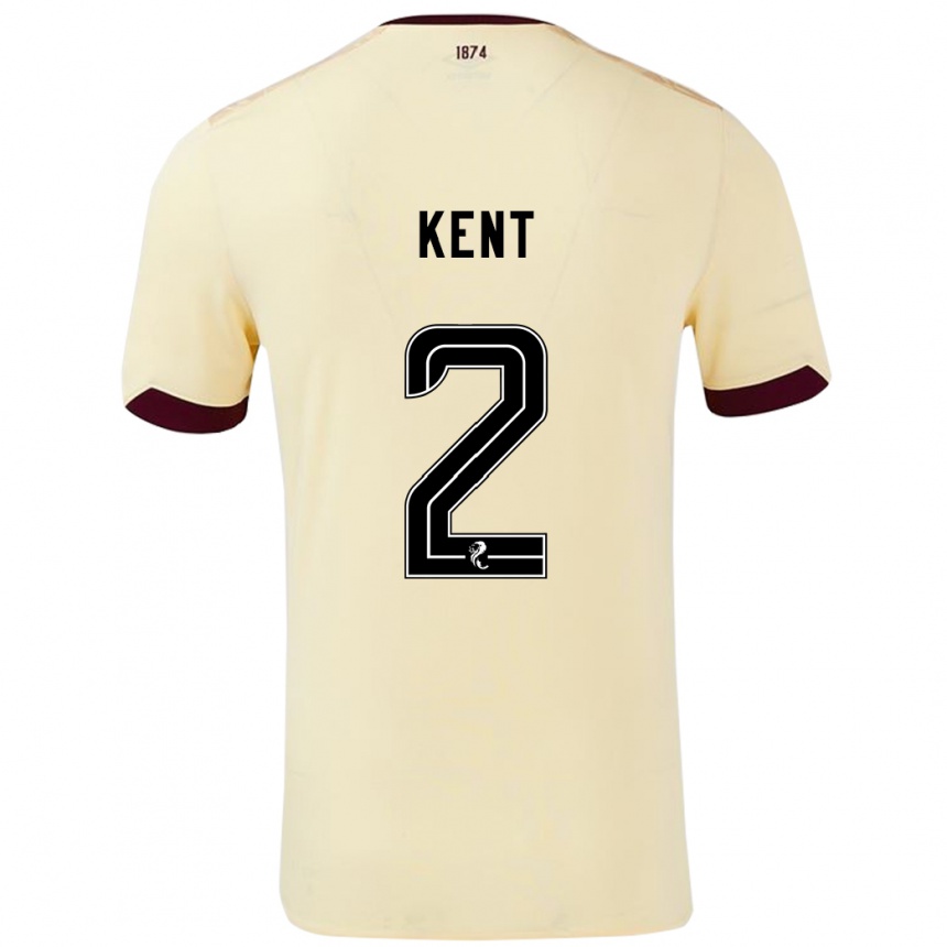 Niño Fútbol Camiseta Frankie Kent #2 Crema Burdeos 2ª Equipación 2024/25