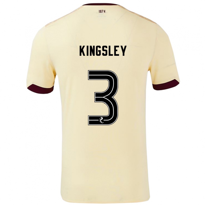 Niño Fútbol Camiseta Stephen Kingsley #3 Crema Burdeos 2ª Equipación 2024/25