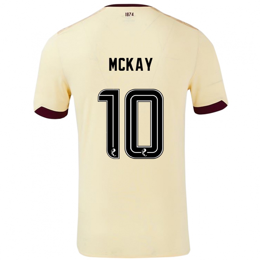 Niño Fútbol Camiseta Barrie Mckay #10 Crema Burdeos 2ª Equipación 2024/25