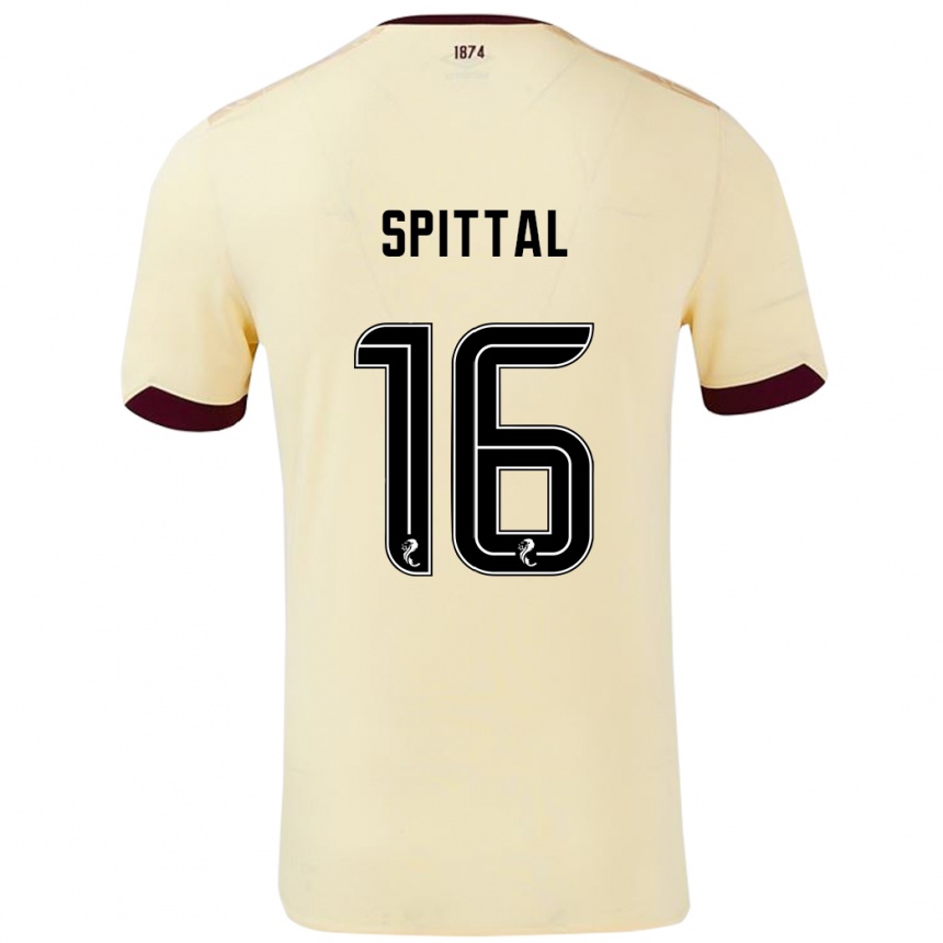 Niño Fútbol Camiseta Blair Spittal #16 Crema Burdeos 2ª Equipación 2024/25