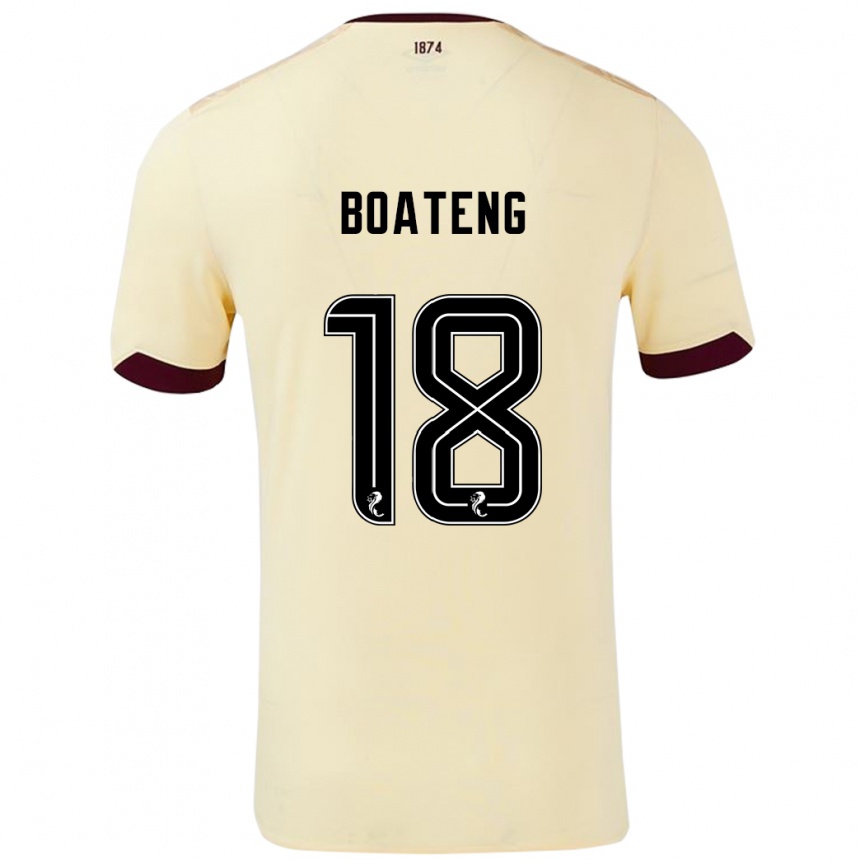 Niño Fútbol Camiseta Malachi Boateng #18 Crema Burdeos 2ª Equipación 2024/25