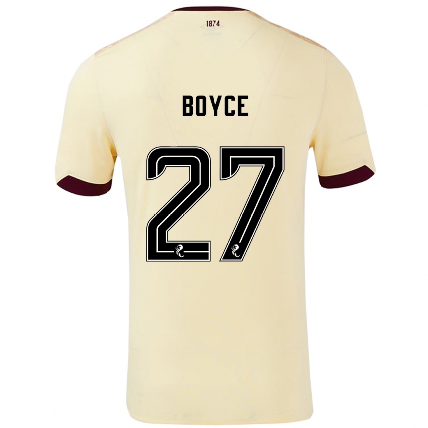 Niño Fútbol Camiseta Liam Boyce #27 Crema Burdeos 2ª Equipación 2024/25