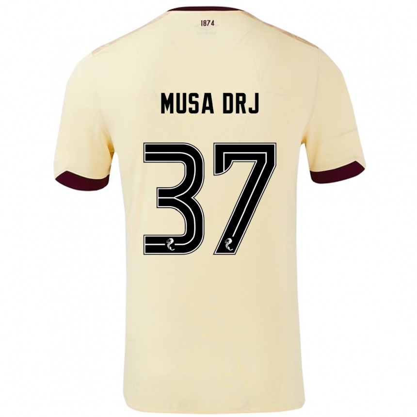 Niño Fútbol Camiseta Musa Drammeh #37 Crema Burdeos 2ª Equipación 2024/25