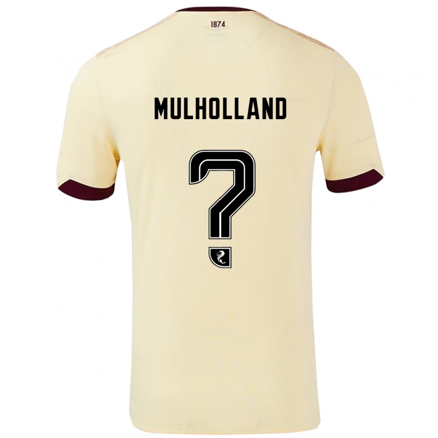 Niño Fútbol Camiseta James Mulholland #0 Crema Burdeos 2ª Equipación 2024/25