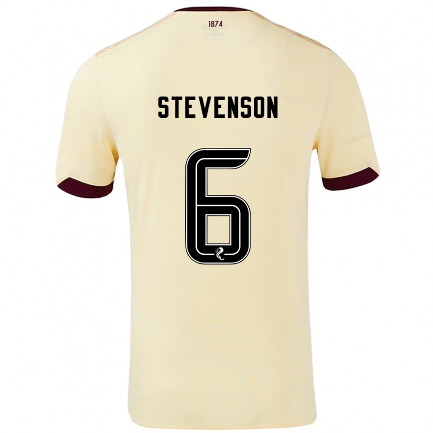 Niño Fútbol Camiseta Gus Stevenson #6 Crema Burdeos 2ª Equipación 2024/25