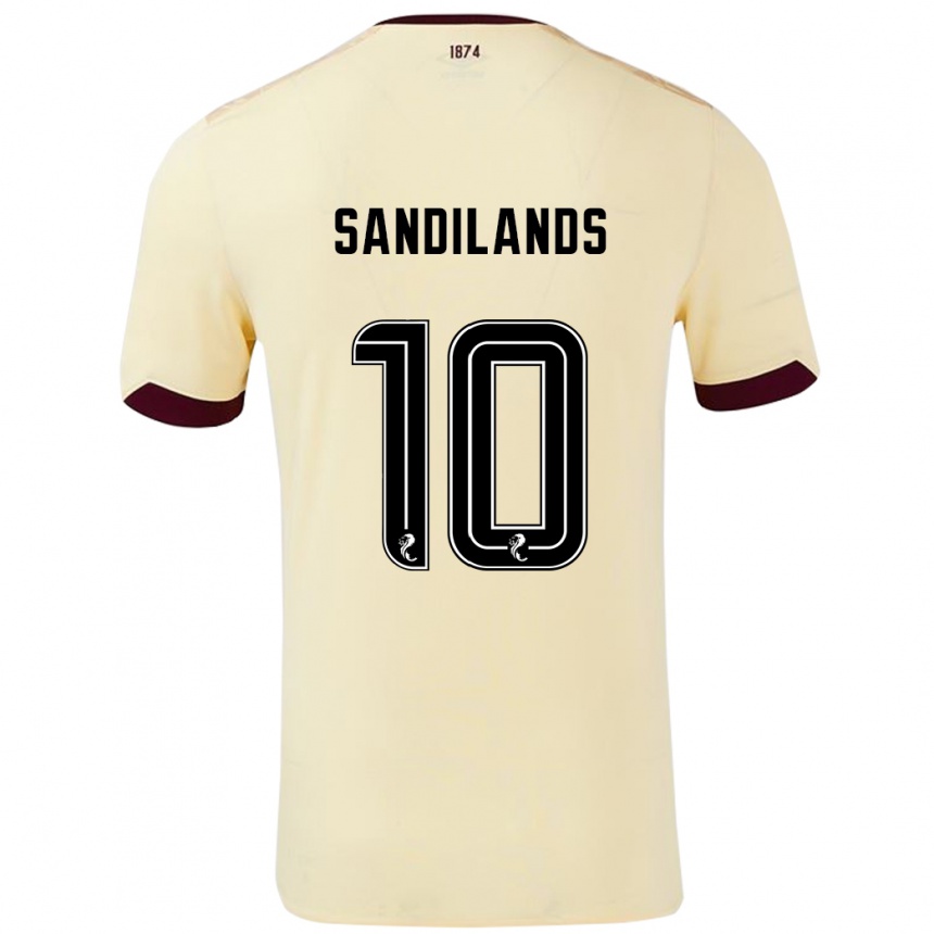 Niño Fútbol Camiseta Callum Sandilands #10 Crema Burdeos 2ª Equipación 2024/25