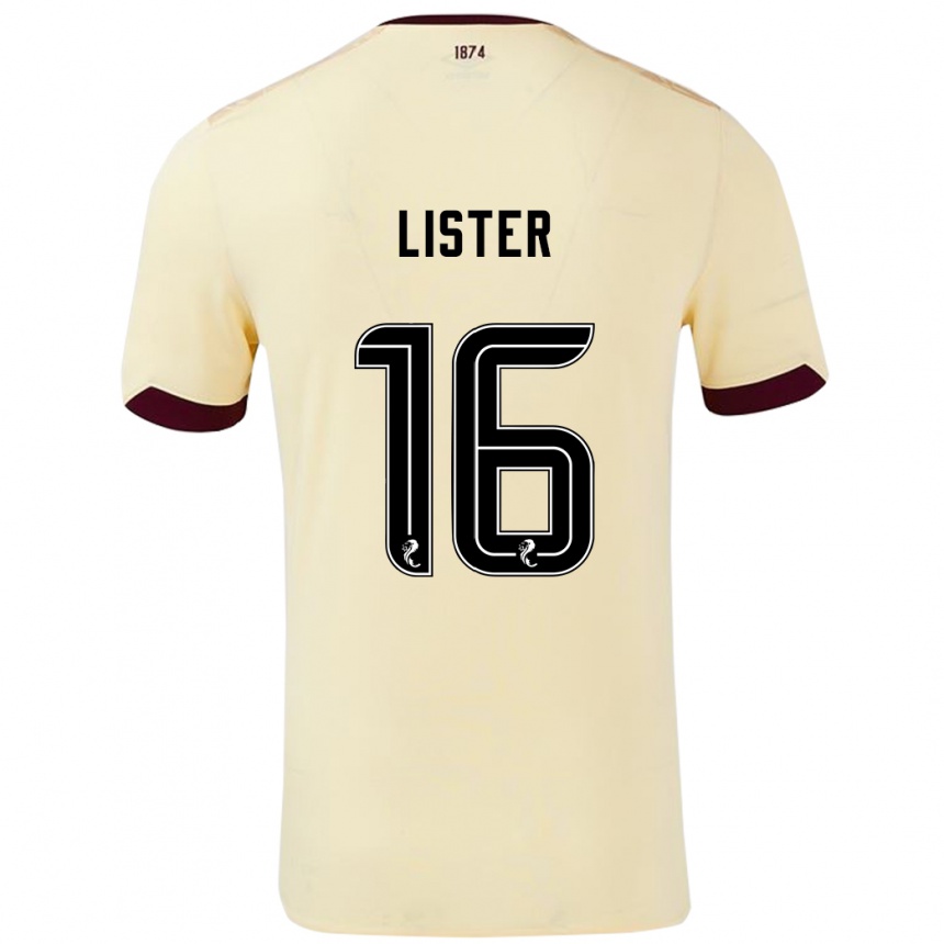 Niño Fútbol Camiseta Henry Lister #16 Crema Burdeos 2ª Equipación 2024/25