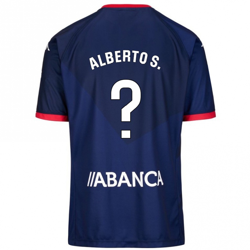 Niño Fútbol Camiseta Alberto Sánchez #0 Azul Marino 2ª Equipación 2024/25