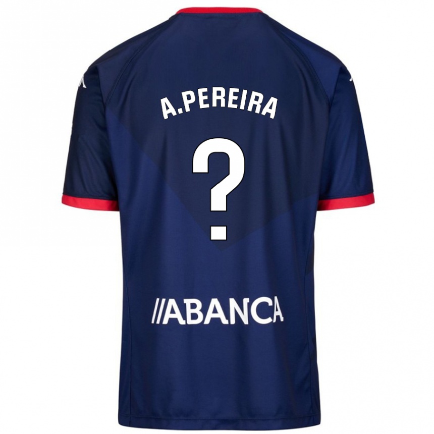 Niño Fútbol Camiseta Alejandro Pereira #0 Azul Marino 2ª Equipación 2024/25