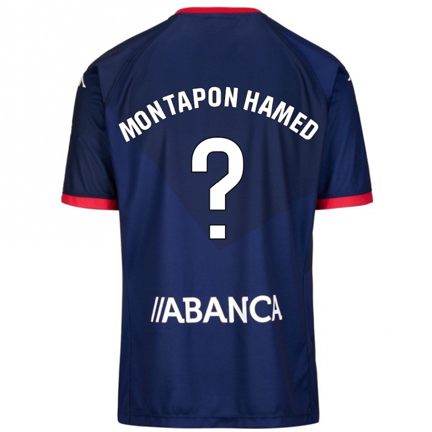 Niño Fútbol Camiseta Fadil Montapon Hamed #0 Azul Marino 2ª Equipación 2024/25