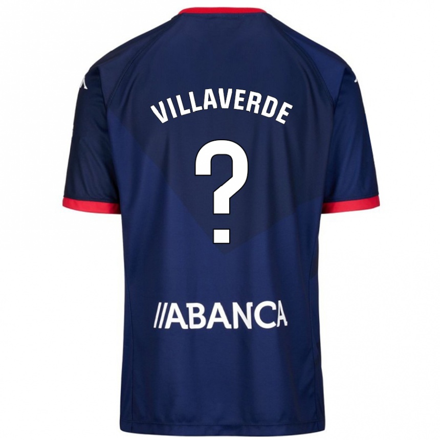 Niño Fútbol Camiseta Hugo Villaverde #0 Azul Marino 2ª Equipación 2024/25