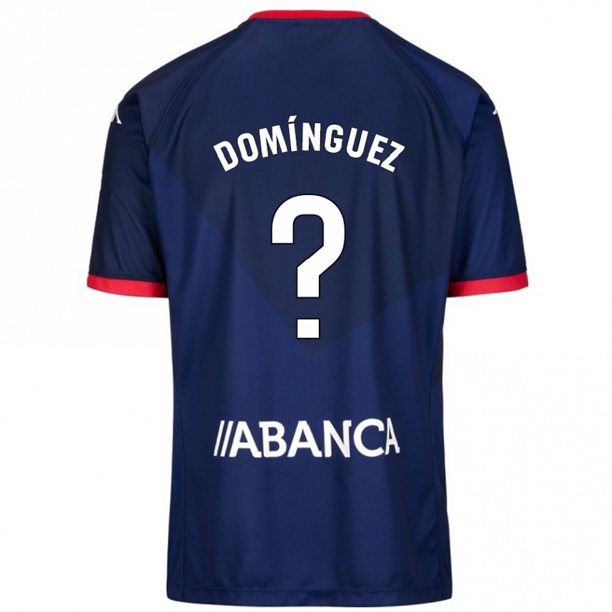 Niño Fútbol Camiseta David Domínguez #0 Azul Marino 2ª Equipación 2024/25